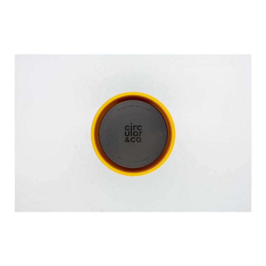 Téglik Circular Cup (rCup) Black and Mustard 340ml