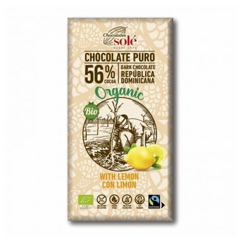 Čokoláda Chocolates Solé - 56% bio čokoláda s citrónom