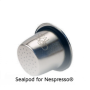 Nerezová plniteľná kapsula Sealpod kompatibilná s kávovarmi Nespresso® na prípravu čerstvej kávy podľa vášho výberu za zlomok ceny. Samolepky sú súčasťou balenia!