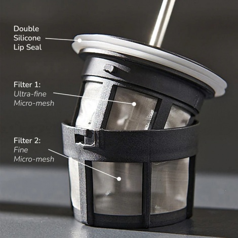 Frenchpress Espro P1 Travel Press 300 ml strieborný