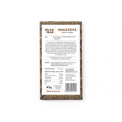 Čokoláda Ajala 48% nugátový lieskový orech