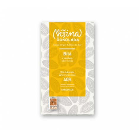 Čokoláda Zmiešaná čokoláda, biela čokoláda s vanilkou, 40%