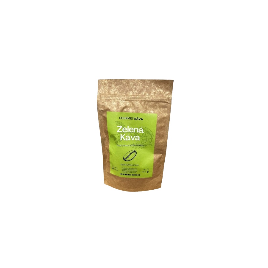 Zelená káva 100 g, nepražená káva (green coffee), v zrnách