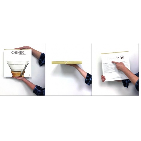 Papierové filtre Chemex 6-10 šálok - biele Neskladané