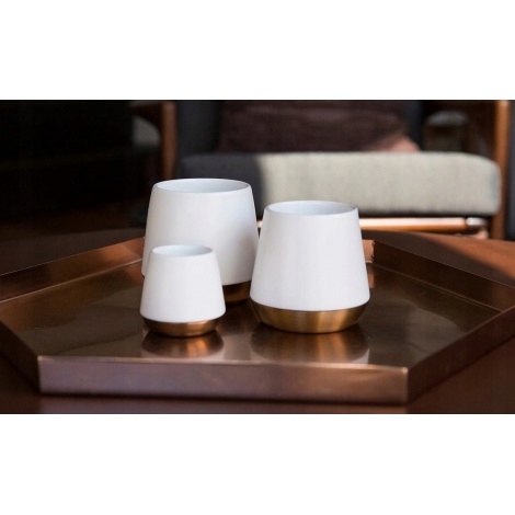 Keramický hrnček Joey Double Wall 240 ml - biely