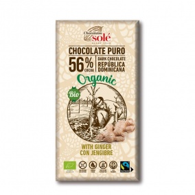 Čokolády Solé - 56% bio čokoláda so zázvorom