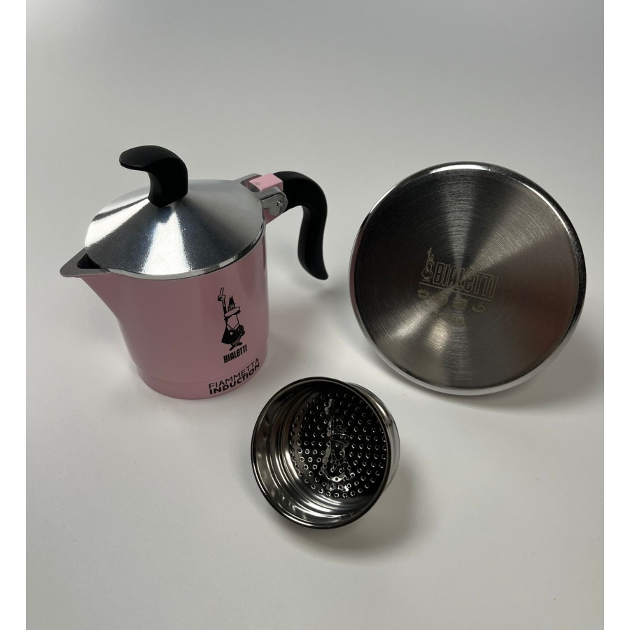 Bialetti Moka Induction Fiammetta - 2 šálky ružová NOVINKA