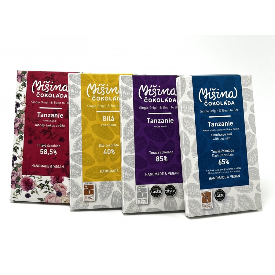 Čokoláda Zmiešaná čokoláda, biela čokoláda s vanilkou, 40%