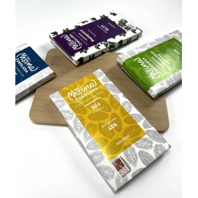 Čokoláda Zmiešaná čokoláda, biela čokoláda s vanilkou, 40% 2