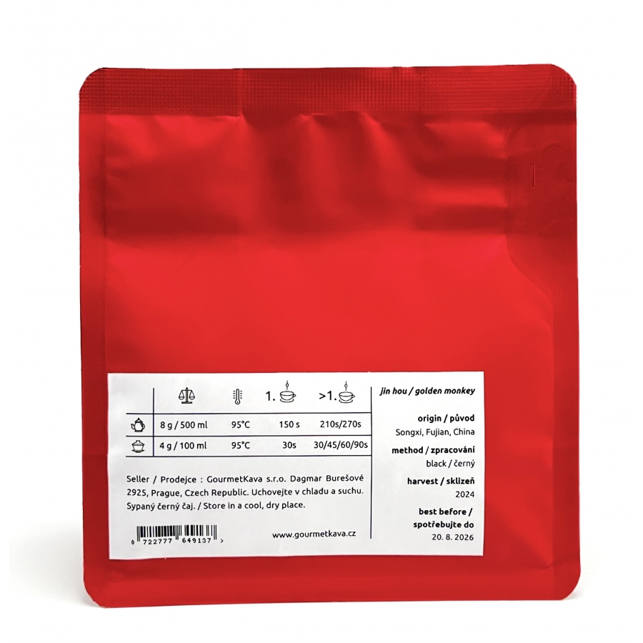Čierny čaj Jin Hou / Zlatá opica 50g Specialty Tea