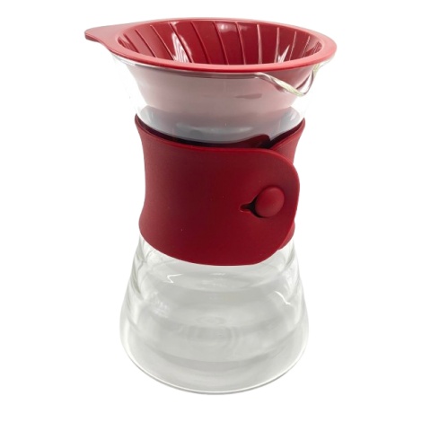 Karafa na odkvapkávanie Hario V60 (VDD-02MIX-RED)
