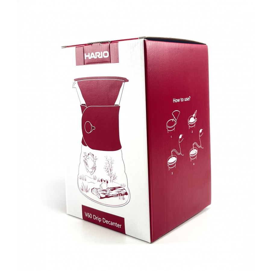 Karafa na odkvapkávanie Hario V60 (VDD-02MIX-RED)