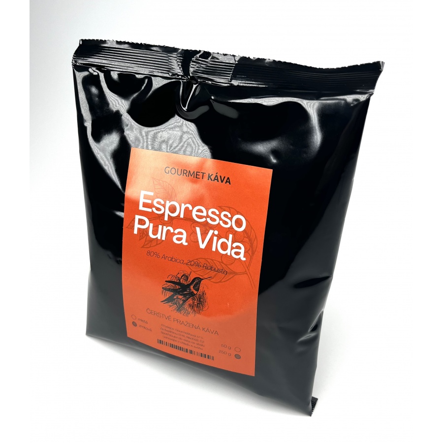 Espresso zmes Pura Vida, zrnková káva
