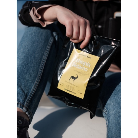 Etiópia Sidamo, zrnková káva arabica