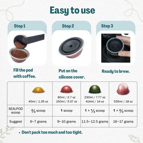 Náhradné viečko Sealpod pre kapsulu z nehrdzavejúcej ocele Nespresso® Vertuo