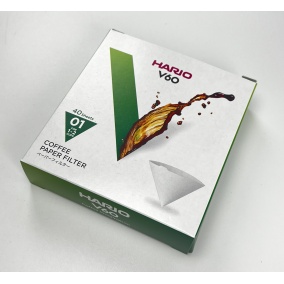 Papierové filtre Hario V60-01 40 ks, biele (VCF-01-40W) 2