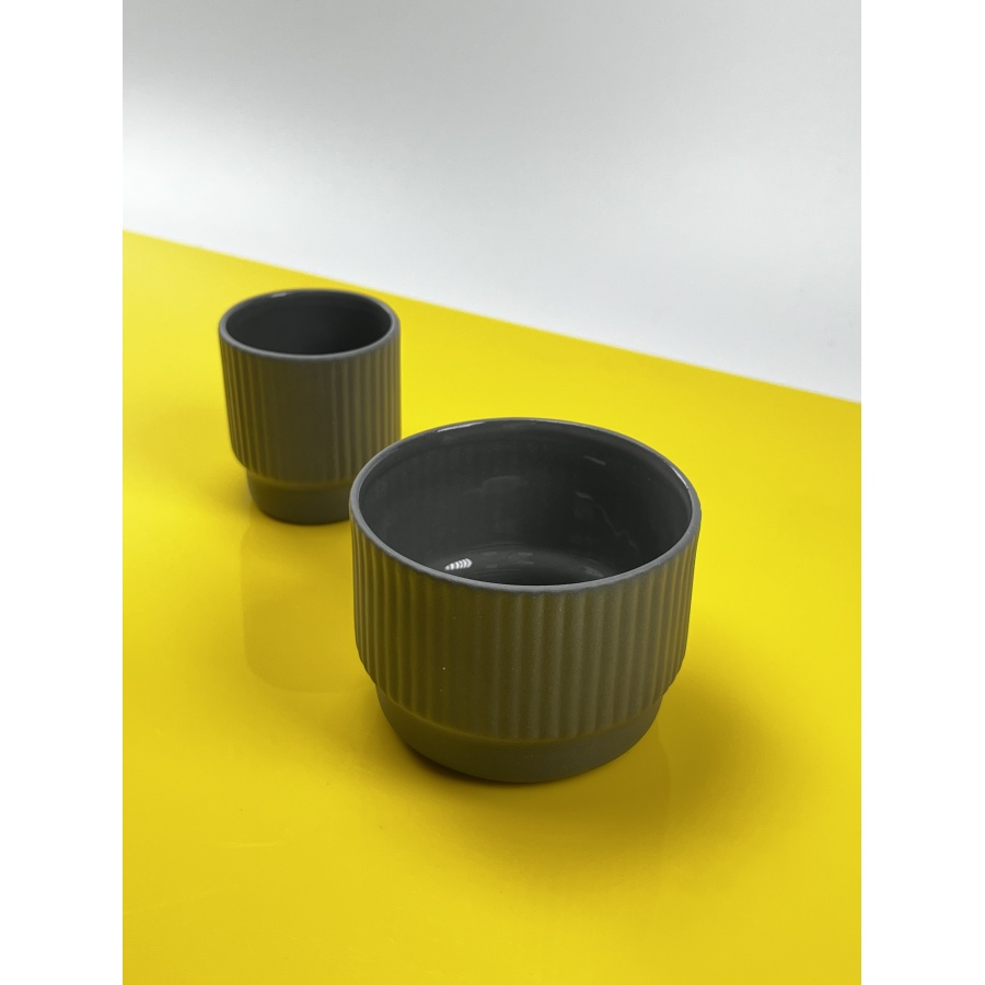 Šálka na cappuccino Kaffia Style 230 ml - tmavosivá