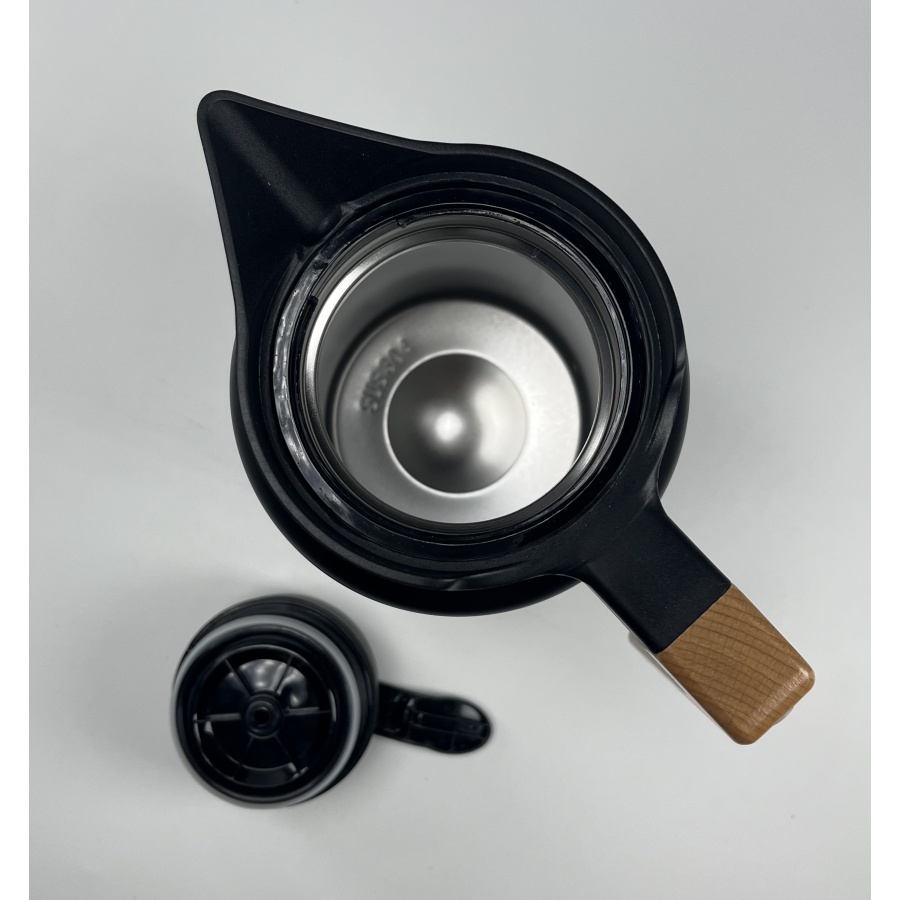 Termoska Kaffia 2 l s drevenou rukoväťou - ČIERNA