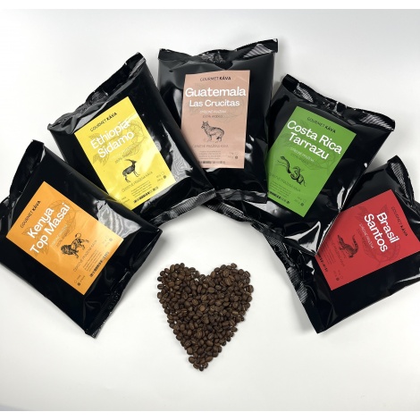 Brazília Santos, STREDNE PRAŽENÁ, zrnková káva arabica