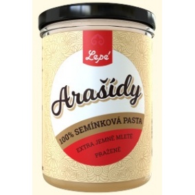 Lepé Arašídová pasta / maslo 100 % 400 g – jemne mletá, bez lepku a palmového oleja