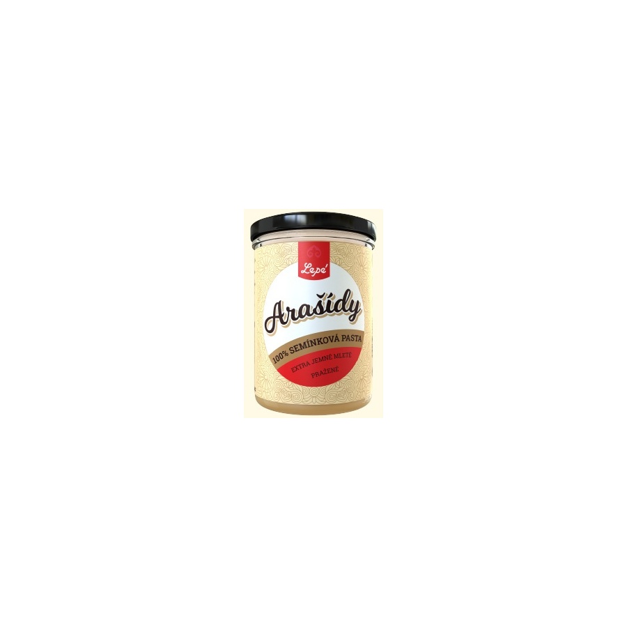Lepé Arašídová pasta / maslo 100 % 400 g – jemne mletá, bez lepku a palmového oleja