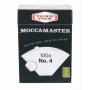 Bielené papierové filtre Moccamaster na prípravu fantastickej prekapávanej kávy. Balenie obsahuje 100 kusov. Veľkosť 4.
