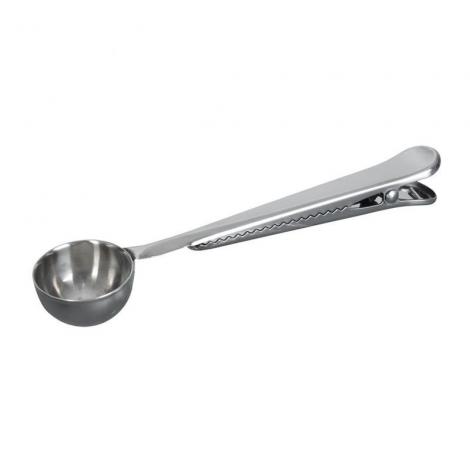 Odmerka na kávu s klipom, nerezová