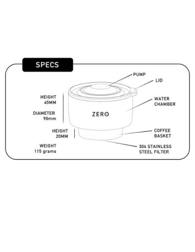 Cestovný kávovar Trinity Zero - čierny