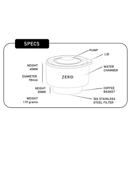 Cestovný kávovar Trinity Zero - čierny