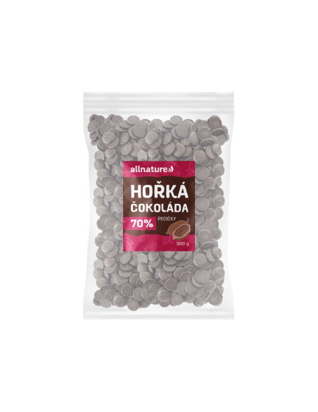 Allnature Horká čokoláda 70% Pekanové orechy 500 g