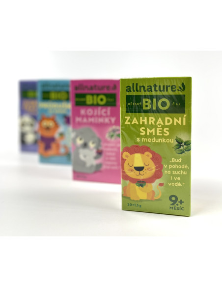 Allnature BIO Detský čaj Záhradná zmes s medovkou 20x1,5 g