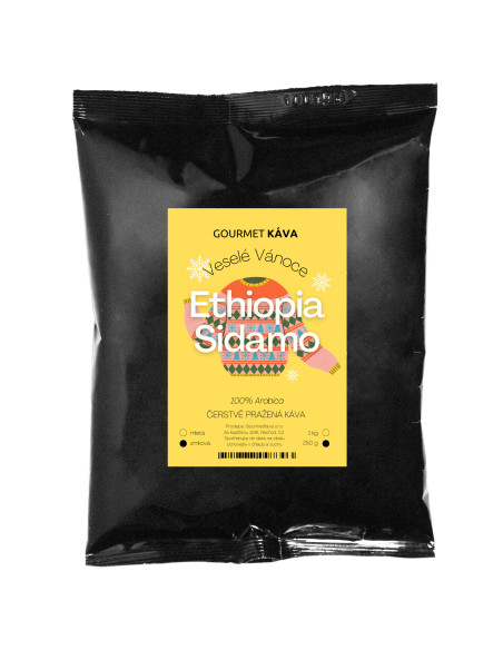 Etiópia Sidamo, zrnková káva arabica