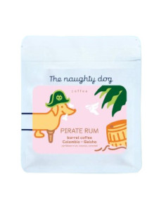 The Naughty dog PIRATE RUM barelová káva - gejša 200g