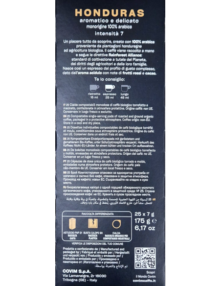 E.S.E. Pody Covim Honduras 100% Arabica, 25 porcií