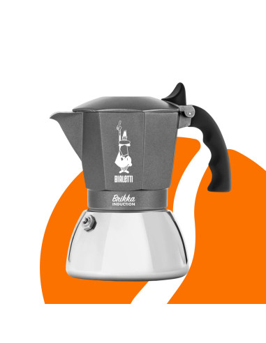 Moka kanvice Bialetti Brikka Induction 4 sivá