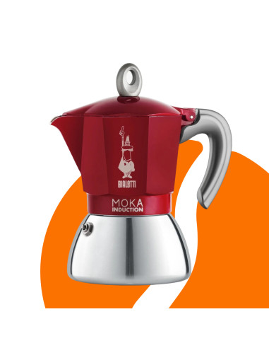 Bialetti Moka Induction 6 šálok červená NOVINKA