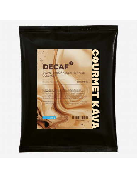 Bezkofeínová káva Kolumbia, zrnková arabica DECAF