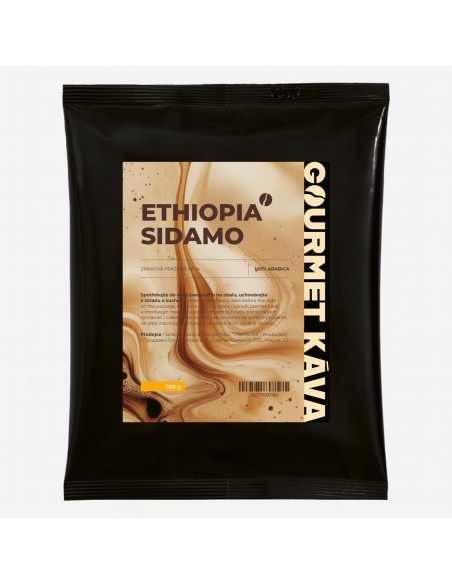 Etiópia Sidamo, zrnková káva arabica