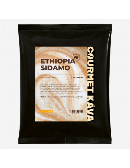 Etiópia Sidamo, STREDNE PRAŽENÁ, zrnková káva arabica