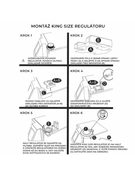 Eureka Mignon King Size regulátor hrubosti mletia