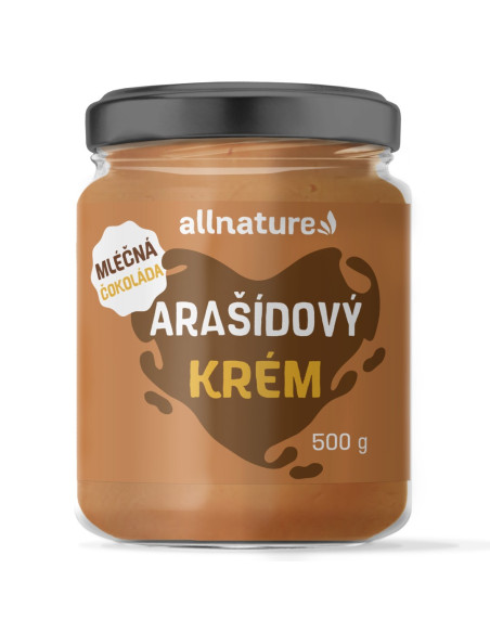 Allnature Arašidové maslo s mliečnou čokoládou 500 g