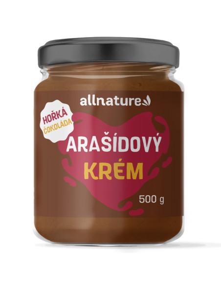Allnature Arašidové maslo s horkou čokoládou 500 g