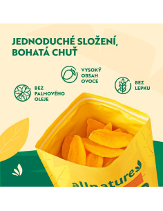 Allnature Sušené mango plátky 500 g 2