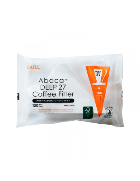 Papierové filtre Cafec Abaca+ Deep 27, veľkosť 01, 100 ks