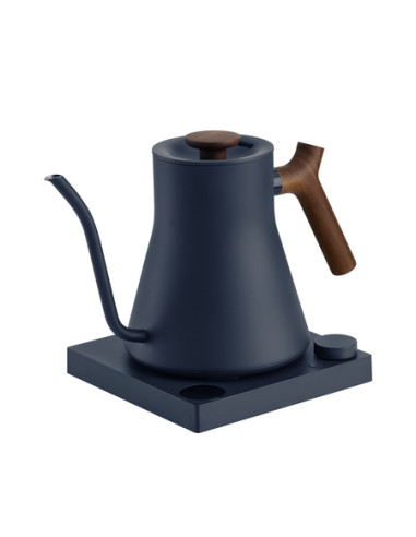 Rýchlovarná kanvica Fellow Stagg EKG PRO 900 ml, Stone Blue s drevenou rukoväťou