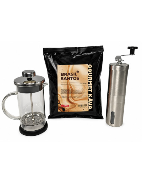 Francúzsky balíček – mlynček, French press a káva