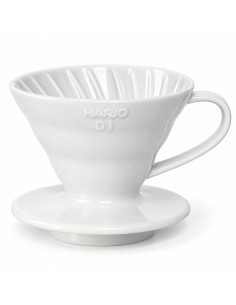 Hario dripper V60-01 keramický - biely (VDC-01W)
