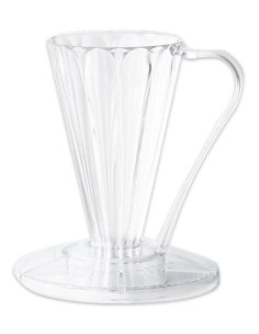 Cafec Flower Deep 27 plastový dripper, priehľadný 2