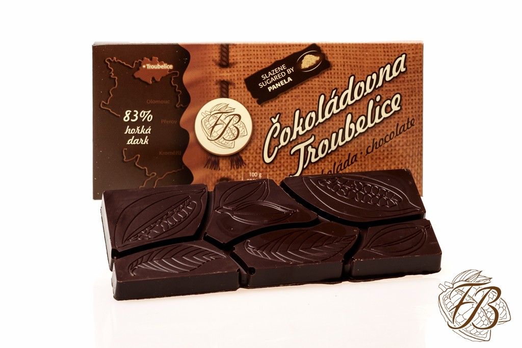 E-shop Čokoláda Troubelice tmavá 83%, 45g