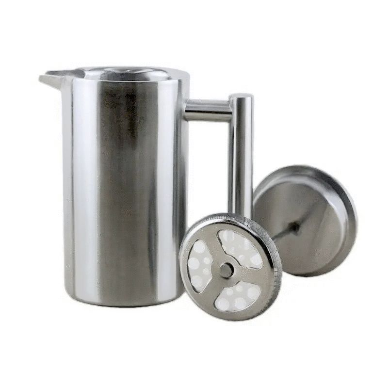 E-shop Frenchpress z nehrdzavejúcej ocele 600 ml Kaffia - strieborný